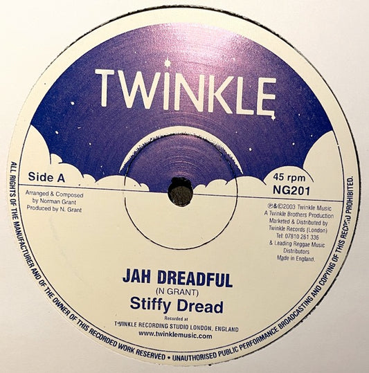 Image of Front Cover of 12" - /VG+ - STIFFY DREAD, Jah Dreadful (Twinkle Records; NG 201, UK 2022), ,  - 1616205C