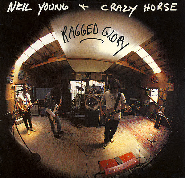 Image of Front Cover of LP - VG/G - NEIL YOUNG + CRAZY HORSE, Ragged Glory (Reprise Records - No Publishing Details; 7599-26315-1, Europe 1990, No Inner), Lots of light marks, heavy edge wear.,  - 1616201C