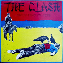 Image of Front Cover of LP - G+/VG - THE CLASH, Give 'Em Enough Rope (CBS Sunburst Labels Without Braille Side Indication; S CBS 82431, UK 1978), Light hairlines. Sleeve has heavy edgewear, pen writing on back, sticker removal rip top right.,  - 4426022E