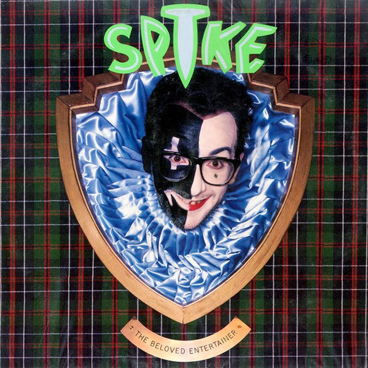 Image of Front Cover of LP - VG/VG+ - ELVIS COSTELLO, Spike (Warner Bros. Records; 925 848-1, UK 1989, Inner, TELDEC Pressing With Embossed Number In Pressing Ring), Circular red title stickered sleeve.,  - 1616263C