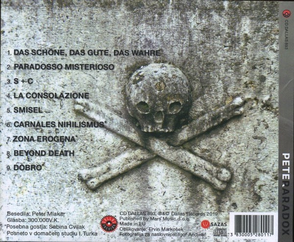 Image of Back Cover of CD - VG+/VG+ - 300 000V.K, Peter Paradox (Dallas Records; CD DALLAS 893, Slovenia 2019, Digibook), ,  - 1636090E