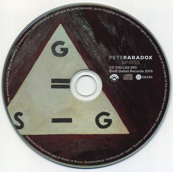 Image of Label Cover of CD - VG+/VG+ - 300 000V.K, Peter Paradox (Dallas Records; CD DALLAS 893, Slovenia 2019, Digibook), ,  - 1636090E