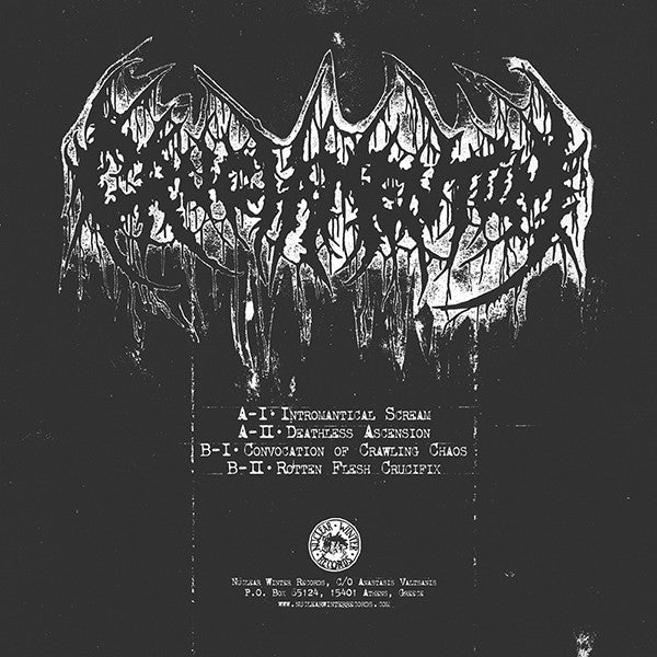 Image of Back Cover of 10" - VG+/VG+ - CRUCIAMENTUM, Convocation Of Crawling Chaos (Nuclear Winter Records; NWR047, Greece 2011), ,  - 1626208E