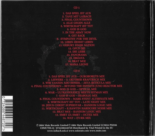 Image of Back Cover of 2xCD - VG/VG - LAIBACH, Anthems (Mute; CDMUTEL12, UK, Europe & US 2004, Book Sleeve), Shelf Wear,  - 1636095E