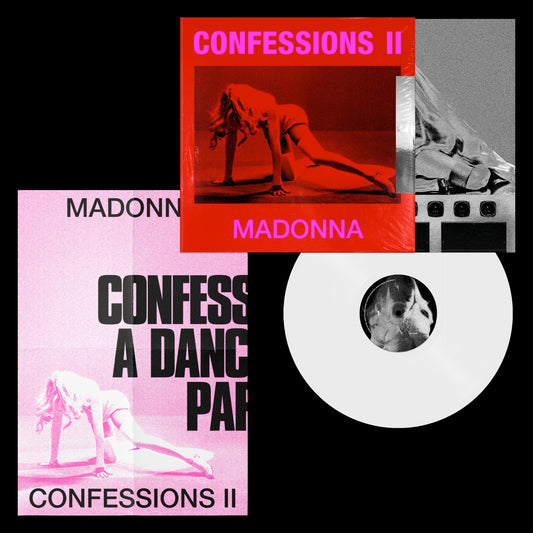 Image of Back Cover of LP - NEW/NEW - MADONNA, Confessions II (Warner; 0093624822448, UK 2026, Inner, Poster, White Vinyl, RSD Stores Exclusive), , The new album is the continuation of the iconic counterpart Confessions on a Dance Floor. Madonna sums up her new record best by quoting the first few lines of her song, One Step Away, “People think that dance music is superficial, but they’ve got it all wrong. The dance floor is not just a place, it’s a threshold: A ritualistic space where movement replaces lan