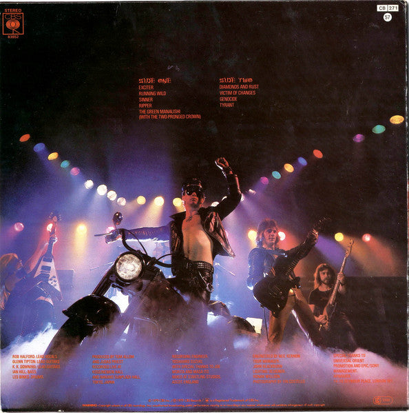 Image of Back Cover of LP - VG/VG - JUDAS PRIEST, Unleashed In The East (Live In Japan) (CBS Sunburst; CBS 83852, Europe 1979), ,  - 1626218E