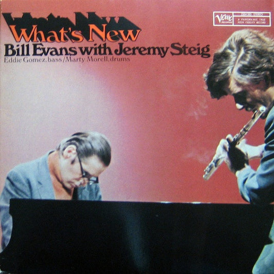 Image of Front Cover of LP - G+/VG+ - BILL EVANS & JEREMY STEIG, What's New (Verve Records ; 2304 285, Germany 1980s Reissue), Sticker Damage To Sleeve, Sticker Stuck To Sleeve, Writing On Rear Sleeve,  - 1526407E