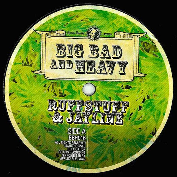 Image of Front Cover of 12" - /VG - RUFFSTUFF & JAYLINE, Radium Rays / Street Knowledge (Chronic; BBH016, UK 2011), ,  - 1646219S