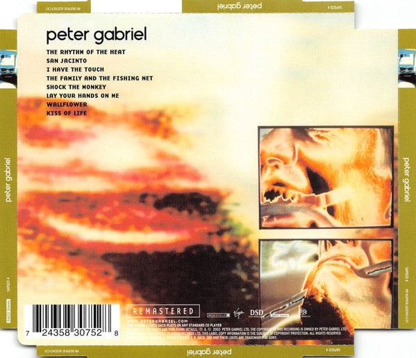 Image of Back Cover of SACD - VG+/VG+ - PETER GABRIEL, 4 (Real World Records; SAPGCD 4, Europe 2003, Stickered Case, Hybrid Stereo), One very light circular mark on disc. Promo sticker over barcode.,  - 1616347C