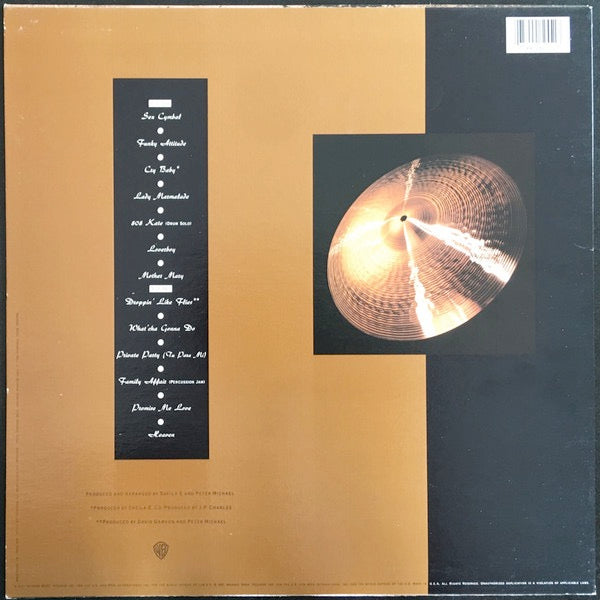 Image of Back Cover of LP - VG/VG - SHEILA E., Sex Cymbal (Warner Bros. Records; 9-26255-1, US 1991, Company Inner), A few superficial scuffs to disc.,  - 1616374C