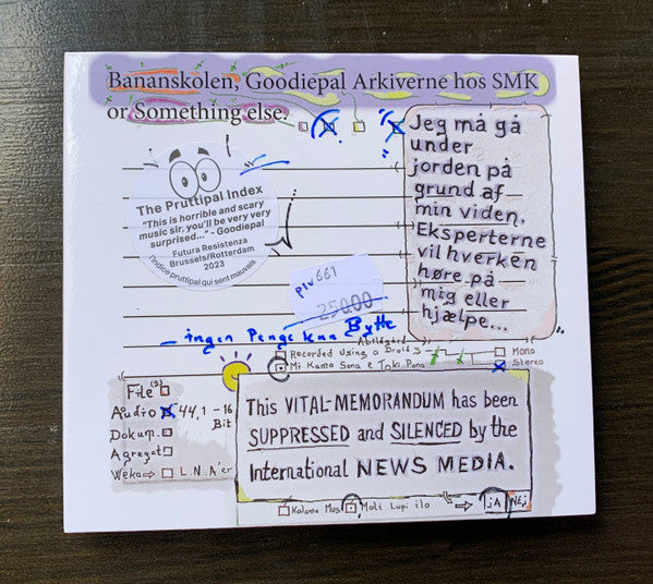 Image of Front Cover of 2xCD - VG+/VG+ - GOODIEPAL, BANANSKOLEN, The Pruttipal Index (Futura Resistenza; RESCD002, Belgium 2023, Double Digipak, 2 Booklets), ,  - 1636190E