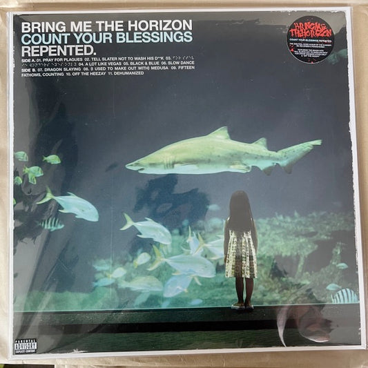 Image of Front Cover of LP - NEW/NEW - BRING ME THE HORIZON, Count Your Blessings | Repented (Sony; 19958429781, UK 2026 Reissue, Booklet & Inner), , Bring Me The Horizon announce the release of a special re-recorded 20th anniversary edition of their seminal debut album, Count Your Blessings on Friday, 10th July. Fully re-recorded for its anniversary with singer Oli Sykes and guitarist Lee Malia helming the process alongside Buster Oldhenholm who mixed the record, Count Your Blessings | Repented finds a pot