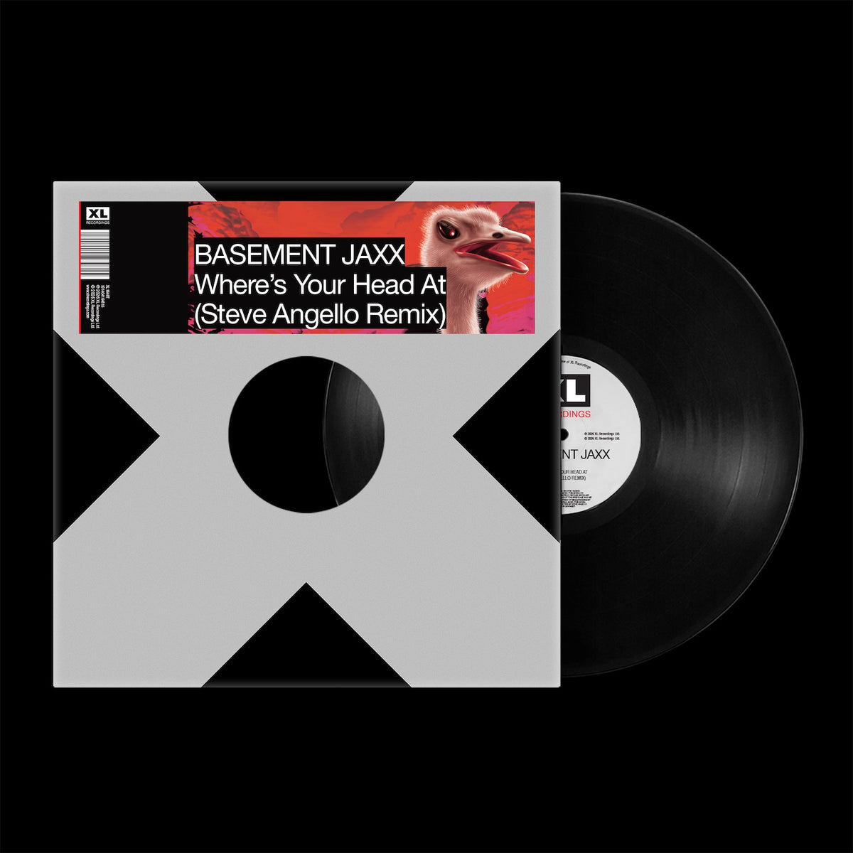 Image of Label Cover of 12" - NEW/NEW - BASEMENT JAXX, Where s Your Head At (Steve Angello Remix) (XL; XL1648T, UK 2026), , Basement Jaxx revisit their anthem  Where s Your Head At  with a 2026-ready remix from Swedish House Mafia s Steve Angello.  - 2116267C