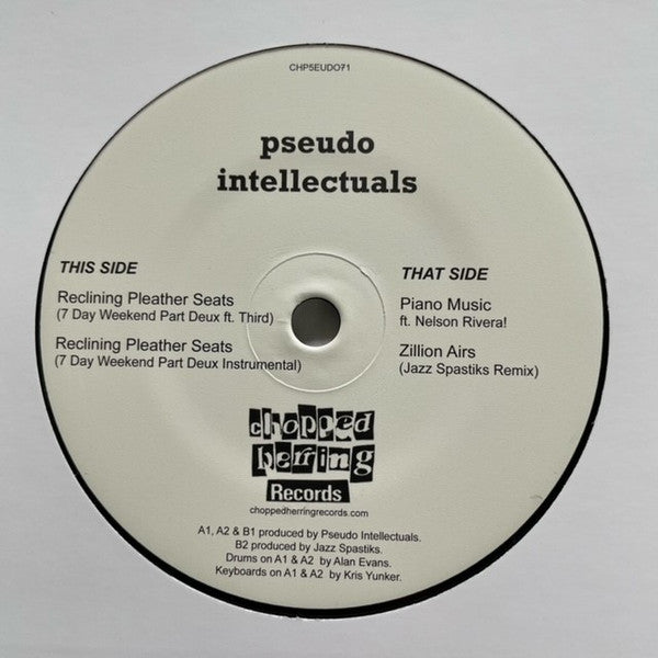 Image of Front Cover of 7" - /VG - PSEUDO INTELLECTUALS, Reclining Pleather Seats (Chopped Herring Records; CHP5EUDO71, UK 2022), ,  - 1616406C