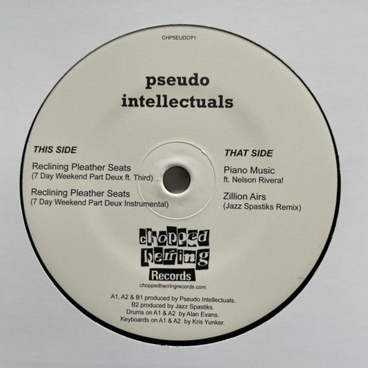Image of Front Cover of 7" - /VG - PSEUDO INTELLECTUALS, Reclining Pleather Seats (Chopped Herring Records; CHP5EUDO71, UK 2022), ,  - 1616406C