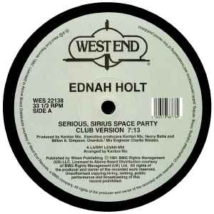 Image of Front Cover of 12" - EX/VG - EDNAH HOLT, Serious, Sirius Space Party (West End Records; WES 22138, UK 2018 Reissue), Light mark son vinyl. Plays well.,  - 1626226E