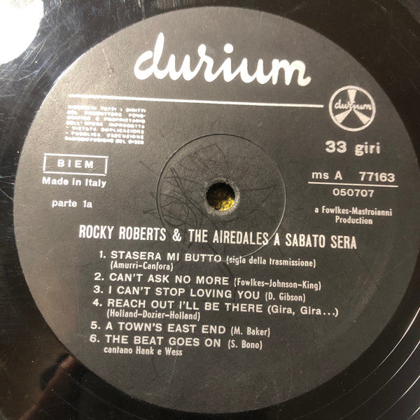 Image of Label Cover of LP - VG/G+ - ROCKY ROBERTS & THE AIREDALES, Sabato Sera (Durium; ms A 77163, Italy 1967, Non Flipback Laminated Sleeve), Edge Wear,  - 1646205S