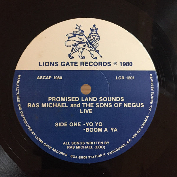 Image of Label Cover of LP - VG/VG - RAS MICHAEL & THE SONS & DAUGHTERS OF NEGUS, Promised Land Sounds - Rockin' Live Ruff N Tuff (Lion's Gate Records; LGR 1201, Canada 1980), Conservative grading, lovely copy.,  - 1626266E