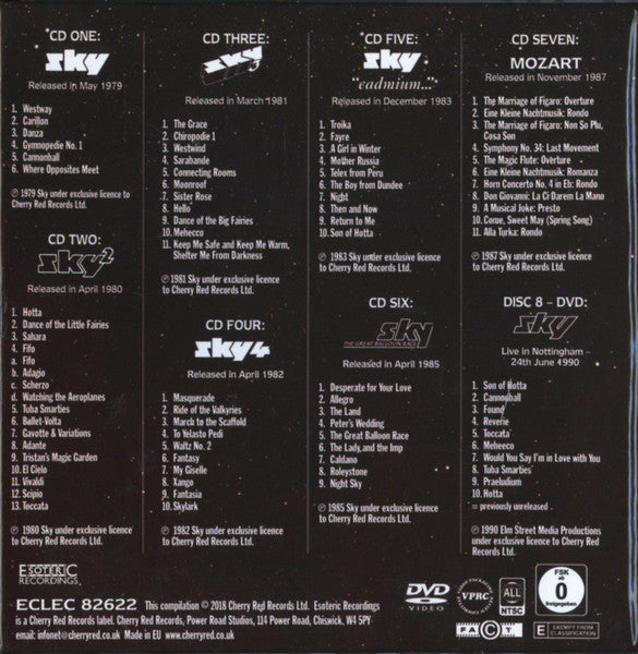Image of Back Cover of 8xCD - M/M - SKY, The Studio Albums 1979-1987 (Esoteric Recordings; ECLEC 82622, Europe 2018), ,  - 1656161S