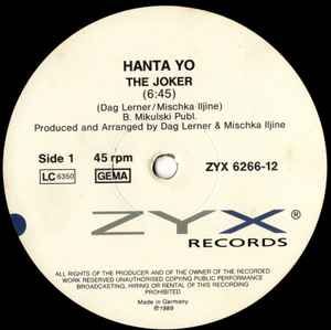 Image of Label Cover of 12" - VG+/VG - HANTA YO, The Joker (ZYX Records; ZYX 6266-12, Germany 1989, Picture Sleeve), ,  - 1646279S
