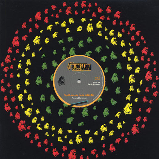 Image of Front Cover of 12" - VG+/VG - PRINCE HAMMER, Ten Thousand Lions / Dubplate (Kingston Connexion; , France 2015 Reissue, Company Sleeve), Light marks only.,  - 1616512C
