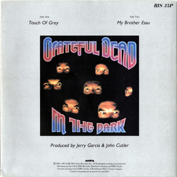 Image of Back Cover of 7" - VG/VG - THE GRATEFUL DEAD, Touch Of Grey (Arista; RIS 35P, UK 1987, Poster Sleeve), ,  - 1616423C
