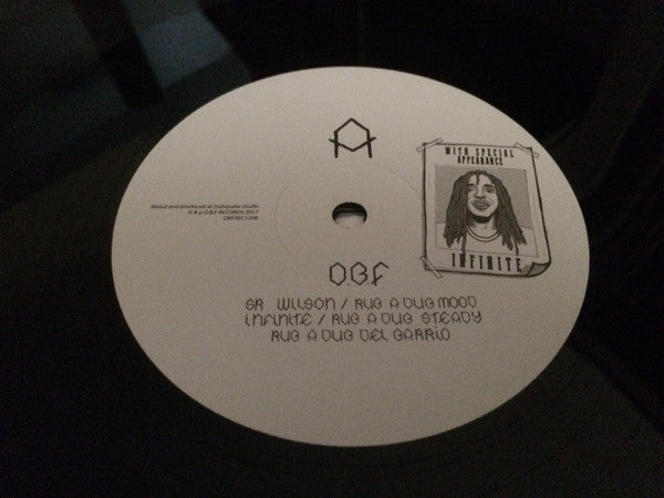 Image of Label Cover of 12" - VG/G+ - O.B.F. FEAT SR. WILSON AND INFINITE, Rub A Dub Mood / City Danger (O.B.F. Records; OBFREC1208, France 2017, Picture Sleeve), Lots of superficial marks, plays fine. Ringwear on sleeve, general storage wear.,  - 1616513C