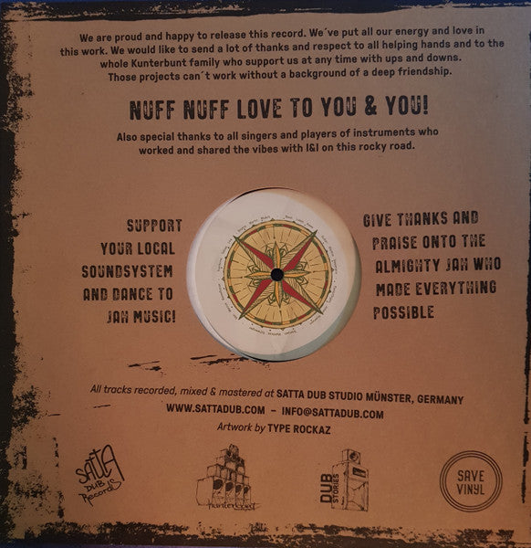 Image of Back Cover of 12" - VG+/VG+ - ISAYAH, I-Cient Compass (Satta Dub Records; SDR12005, Germany , Company Sleeve), ,  - 1616516C