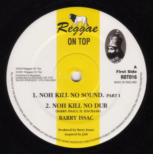 Image of Front Cover of 12" - /VG+ - BARRY ISSAC, Noh Kill No Sound (Reggae On Top; ROT-016, UK 2001), ,  - 1616549C