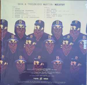 Image of Back Cover of LP - EX/EX - SAGA & THELONIOUS MARTIN, Molotov (Coalmine Records; CM-066, US 2017, Non stickered cover, Insert, Clear/Smoke vinyl), Cover in shrinkwrap (opened).,  - 1646313S