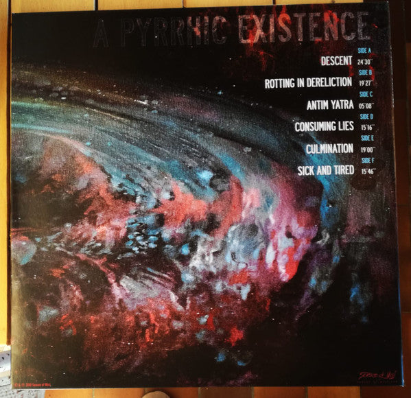Image of Back Cover of 3xLP - VG+/VG+ - ESOTERIC, A Pyrrhic Existence (Season Of Mist; SOM 530LP, USA & Europe 2019, Triple Gatefold, Insert, Limited to 500 Copies.), In heavy outer PVC with slightly torn hype sticker. Light corner wear.,  - 1626351E