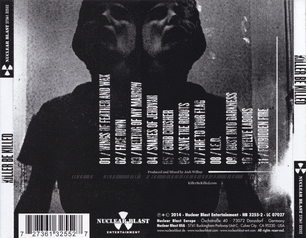 Image of Back Cover of CD - EX/EX - KILLER BE KILLED, Killer Be Killed (Nuclear Blast Entertainment; NB 3255-2, Europe 2014, Jewel Case, Booklet), ,  - 1636266E