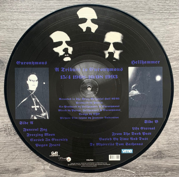 Image of Label Cover of LP - /VG+ - MAYHEM, De Mysteriis Dom Sathanas (Vinyl Maniacs; VMLP026, Sweden 2005 Reissue, Clear Plastic Sleeve, Picture disc), ,  - 1626339E
