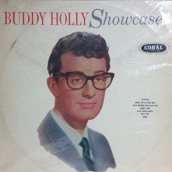 Image of Front Cover of LP - VG/VG - BUDDY HOLLY, Showcase (Coral; SCL 931337, Australia 1964), Ringwear, light mildew marks on front cover. ,  - 1626358E
