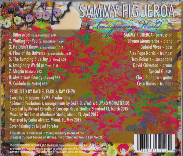 Image of Back Cover of CD - VG+/VG+ - SAMMY FIGUEROA, Imaginary World (Savant; SCD 2151, US 2015), ,  - 1656206S