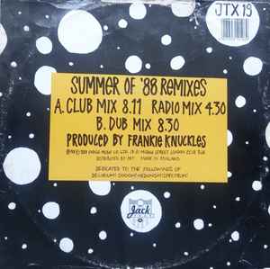 Image of Back Cover of 12" - G+/VG - THE NIGHT WRITERS, Let The Music (Use You) (Jack Trax ; JTX 19, UK 1988, Picture Sleeve), ,  - 2546181S