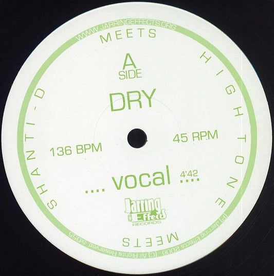 Image of Front Cover of 10" - /VG - HIGH TONE MEETS SHANTI-D, Dry (Jarring Effects; FX 055, France 2006), ,  - 1646322S
