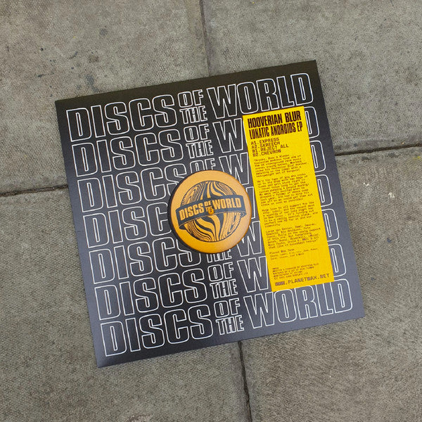Image of Front Cover of 12" - VG+/VG - HOOVERIAN BLUR, Lunatic Androids EP (Discs Of The World; DW006, UK 2023, Stickered Company Sleeve, Insert), , A1		ExpressA2		SkreechB1		Reject AllB2		Chevron - 1616569C