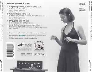 Image of Back Cover of CD - VG+/VG+ - JOAN LA BARBARA, The Early Immersive Music Of Joan La Barbara (Mode; mode 298, US 2017, Jewel Case, Booklet), ,  - 1736008E