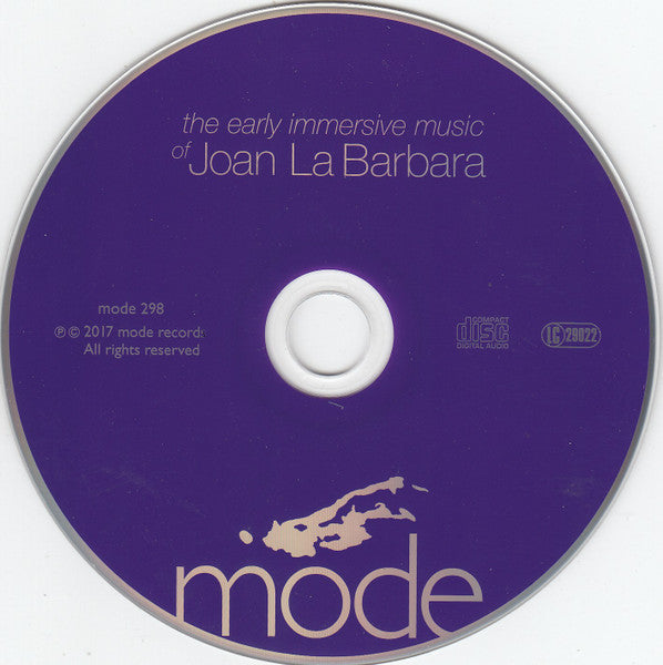 Image of Label Cover of CD - VG+/VG+ - JOAN LA BARBARA, The Early Immersive Music Of Joan La Barbara (Mode; mode 298, US 2017, Jewel Case, Booklet), ,  - 1736008E