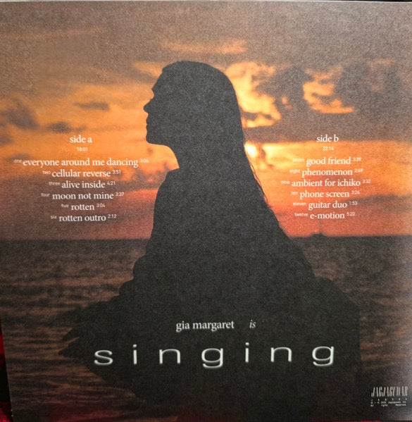 Image of Back Cover of LP - NEW/NEW - GIA MARGARET, Singing (Jagjaguwar; JAG384LP-C1, UK 2026, Standard Sleeve, Inner & Insert, Indie Exclusive Sunshine Vinyl, Limited Edition Lyric Booklet), ,  - 1756022S