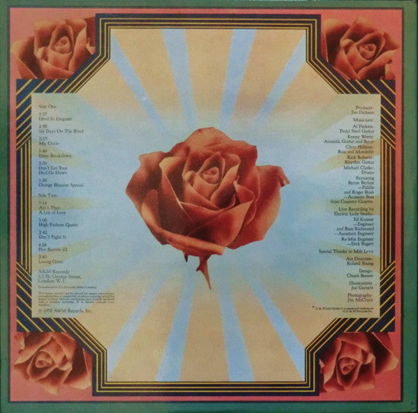 Image of Back Cover of LP - VG/VG+ - THE FLYING BURRITO BROS, The Last Of The Red Hot Burritos (A&M Records; AMLS 64343, UK 1972, Laminated Gatefold Sleeve), ,  - 1726012E