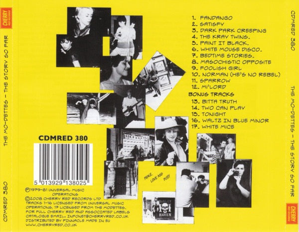 Image of Back Cover of CD - VG+/VG+ - MO-DETTES, The Story So Far (Cherry Red; CDMRED 380, Europe 2008 Reissue, Jewel Case), ,  - 1716168C