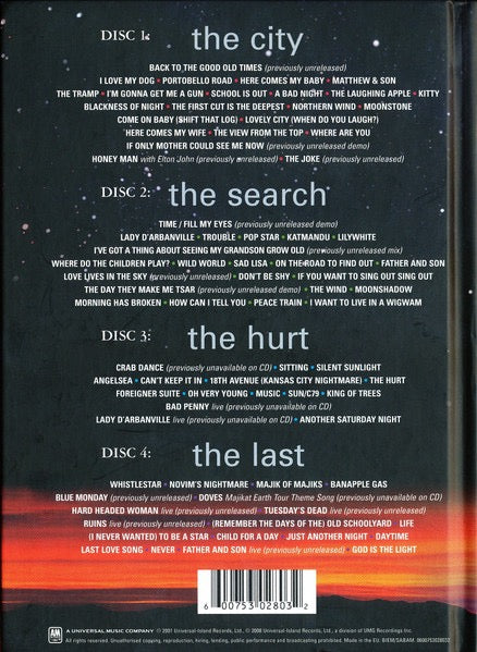 Image of Back Cover of 4xCD - VG/VG - CAT STEVENS, Cat Stevens (A&M Records; 5302803, Europe 2008 Reissue, Book Sleeve), Light Marks only.,  - 1716170C
