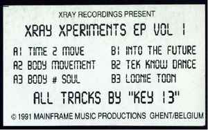 Image of Front Cover of 12" - VG/VG - XRAY XPERIMENTS, Xray Xperiments Vol. 1 (Xray Recordings ; XRAY 001, UK 1991, Stickered Plain Sleeve), original stickered sleeve. light marks only,  - 1746052S