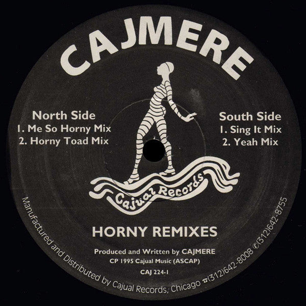 Image of Front Cover of 12" - /VG - CAJMERE, Horny (Remixes) (Cajual Records; CAJ 224, US 1995, Plain Sleeve), few faint scuffs and minor hairlines.,  - 3326042E