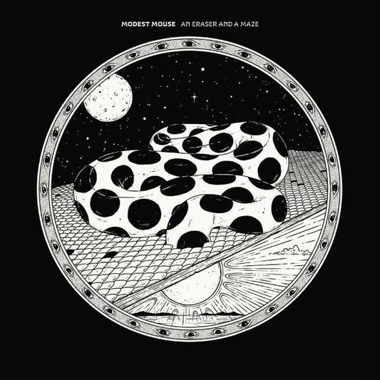 Image of Front Cover of CD - NEW/NEW - MODEST MOUSE, An Eraser and a Maze (Glacial Pace; 3375025702, Europe 2026, Booklet), , A physics theory says past, present, and future coexist and that s the best lens for An Eraser and a Maze, which feels like every era of Modest Mouse happening at once. Guided by Isaac Brock s instinct-first process, the album is both familiar and alien, warm and cold. It stretches across the band s sonic history, from propulsive classics to stripped, raw moments, while carrying an 