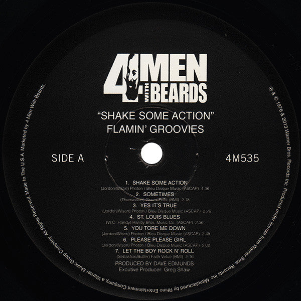 Image of Label Cover of LP - VG+/VG+ - FLAMIN' GROOVIES, Shake Some Action (4 Men With Beards; 4M535, US 2013 Reissue), Very light wear to sleeve.,  - 1746068S