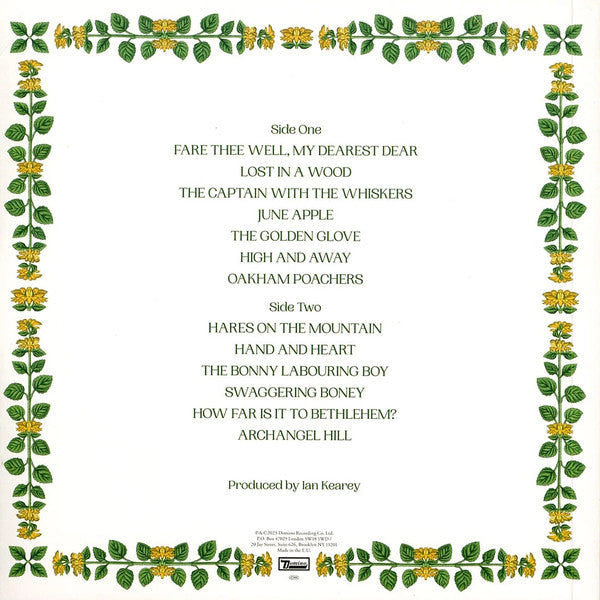 Image of Back Cover of LP - VG+/VG+ - SHIRLEY COLLINS, Archangel Hill (Domino; WIGLP494, UK & Europe 2023, Insert), Still In Opened Shrinkwrap,  - 1746069S