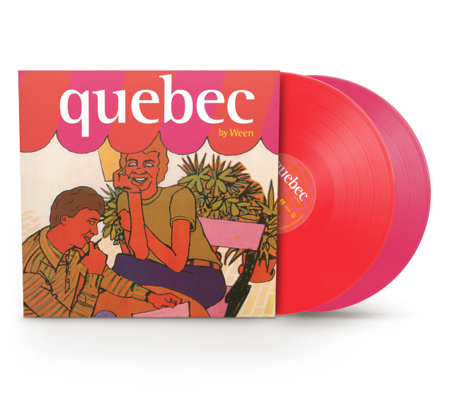Image of Label Cover of 2xLP - NEW/NEW - WEEN, Quebec (Rhino Elektra; , Europe 2026 Reissue, 140g Red & Magenta Vinyl), , Is Quebec the best album from Ween? Opinions will vary, but it is certainly up there as one of the finest from the brothers Ween. A solemnly psychedelic album full of mournful laments, Quebec is the album that makes the most serious case for Dean and Gene Ween as two of the greatest living American songwriters. Long out of print, this new coloured vinyl reissue of the original album sees